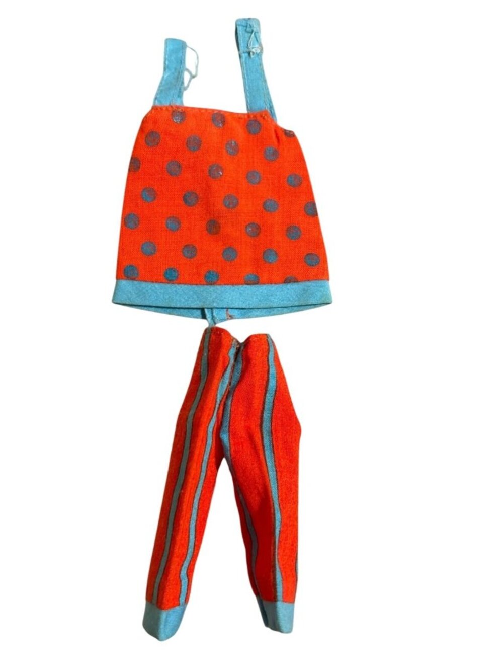 Mattel Skipper Outfit Jeeper Creepers Orange Polka Dot Top Striped Pant Ventage